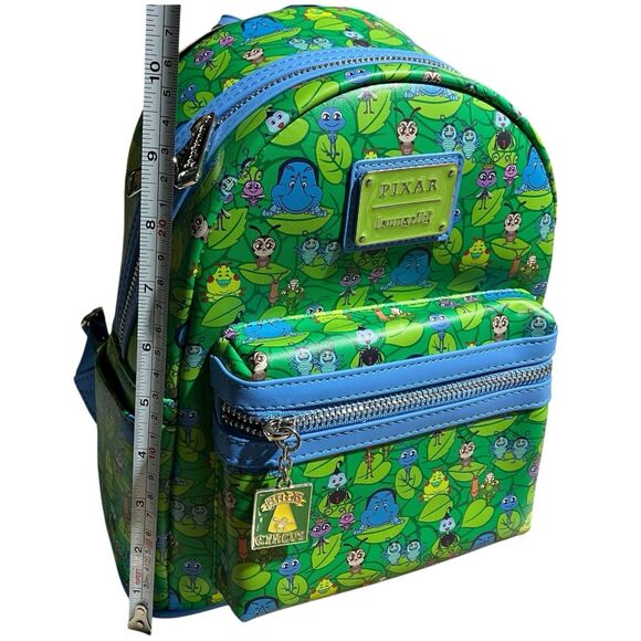 LOUNGEFLY Backpack Adult Green Disney Pixar A Bugs Life Mini All Over‎ Blue Flik main image 6